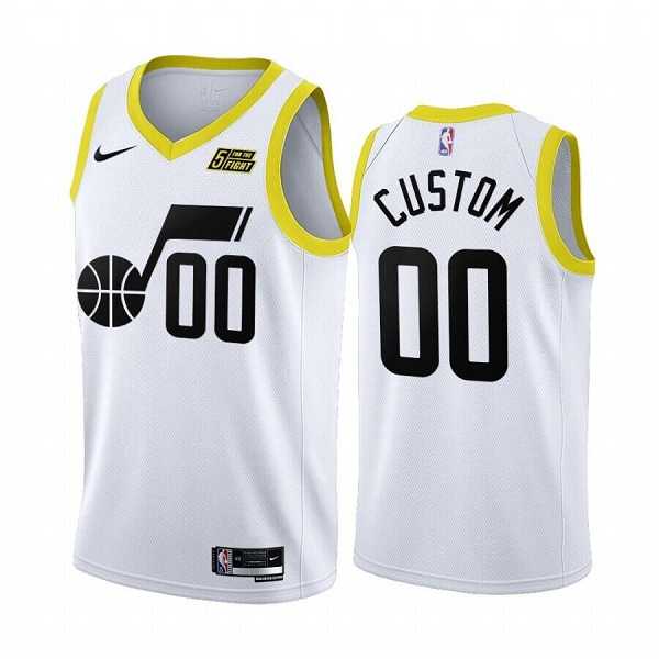 Men & Youth Customized Utah Jazz 2022-23 White Association Edition Stitched Jersey